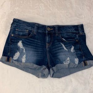Express Dark Wash Denim Jean Shorts